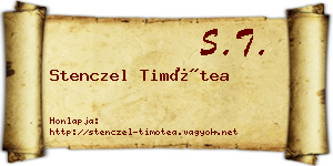 Stenczel Timótea névjegykártya